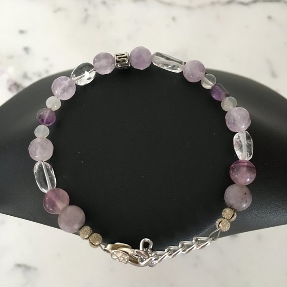 Semi-Precious Amethyst Necklace & Bracelet Set - Picture 5 of 9